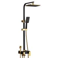 TB-KQ311BG Tengbo brass black gold LED smart digital display faucet shower set