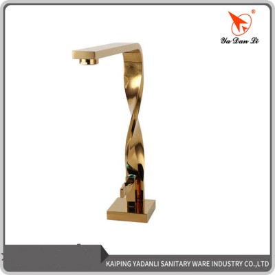 Kaiping factory made brass bathroom solid gold faucet