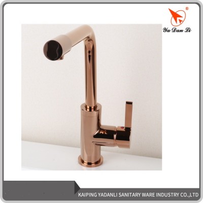 Kaiping manufacturer high quality brass rose gold kitchen faucet