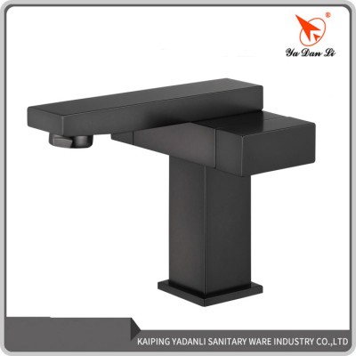 Newest design dual levers deck mounted square orb faucet