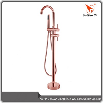 Kaiping Hight Quality Rose Gold Floor Standing Bath Shower Mixer