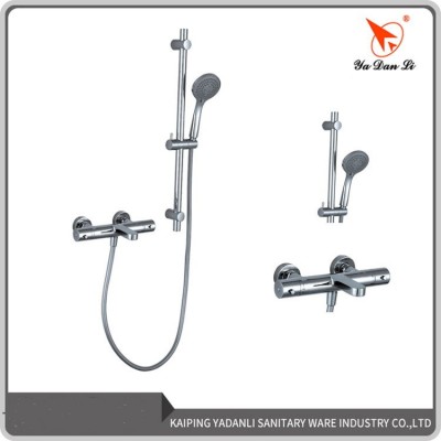 Chrome plating wall mounted two function thermostatic bathtub mixer without overhead shower